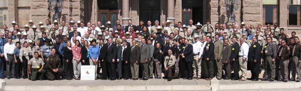 JPCA officers at the Texas State Capitol, February 27, 2007.